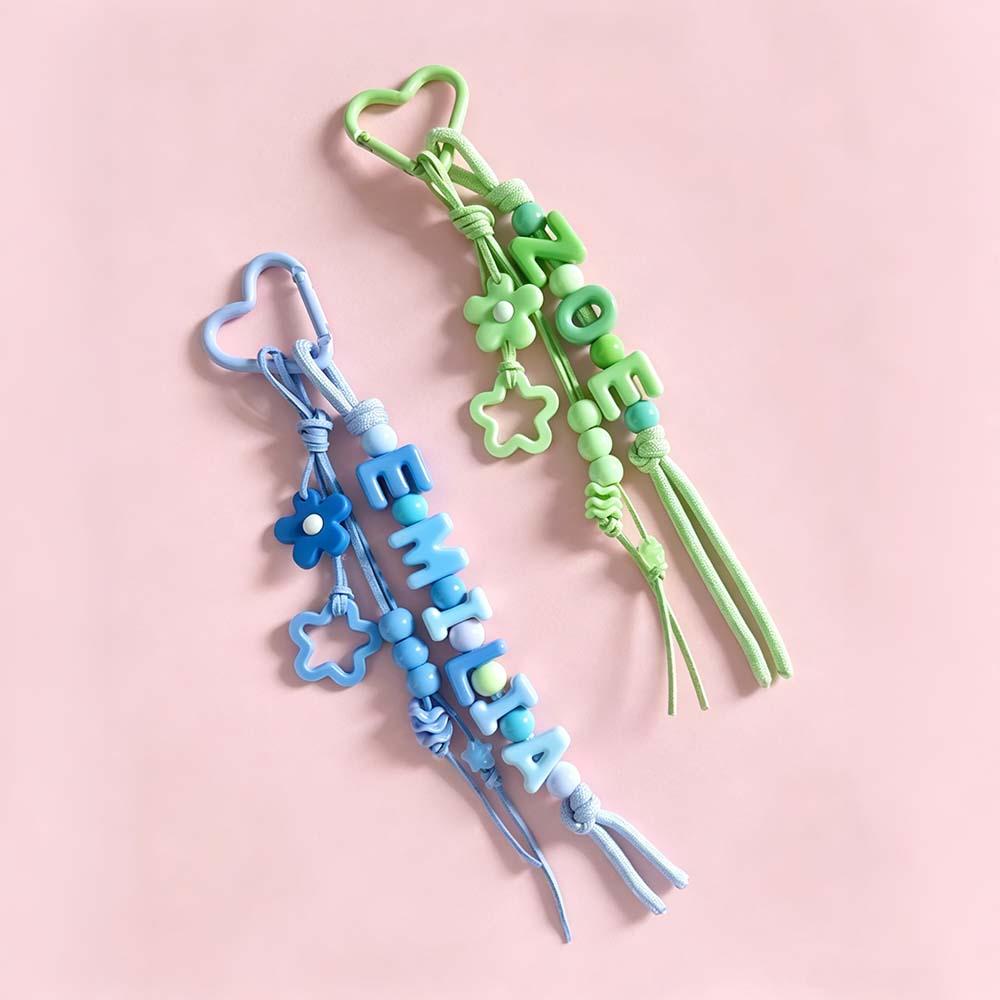 Personalized Colorful Name Letter Beaded Keychain | CWGift82
