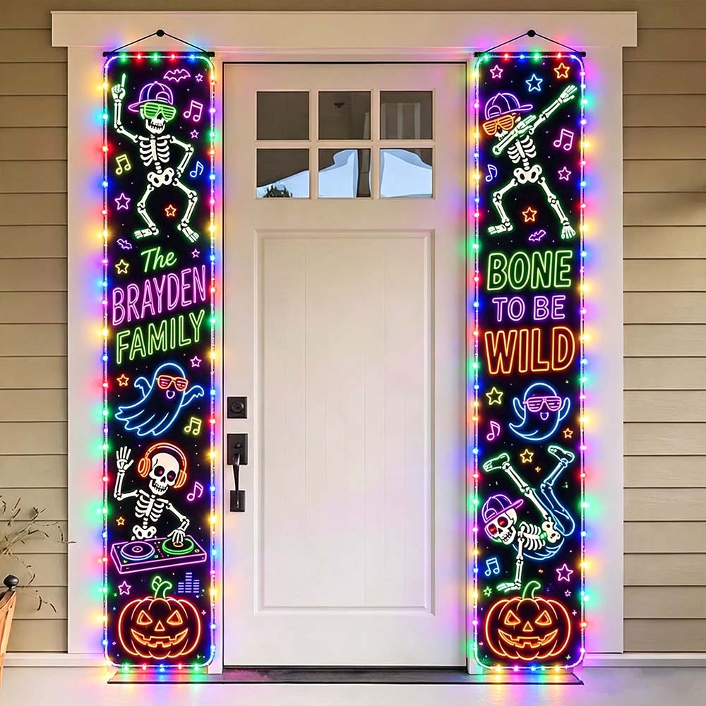 Personalized Halloween Family Name Door Banners | CWHalloween113