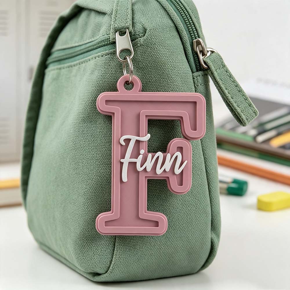 Personalized 3D Printed Backpack Name Tag | CWGift96