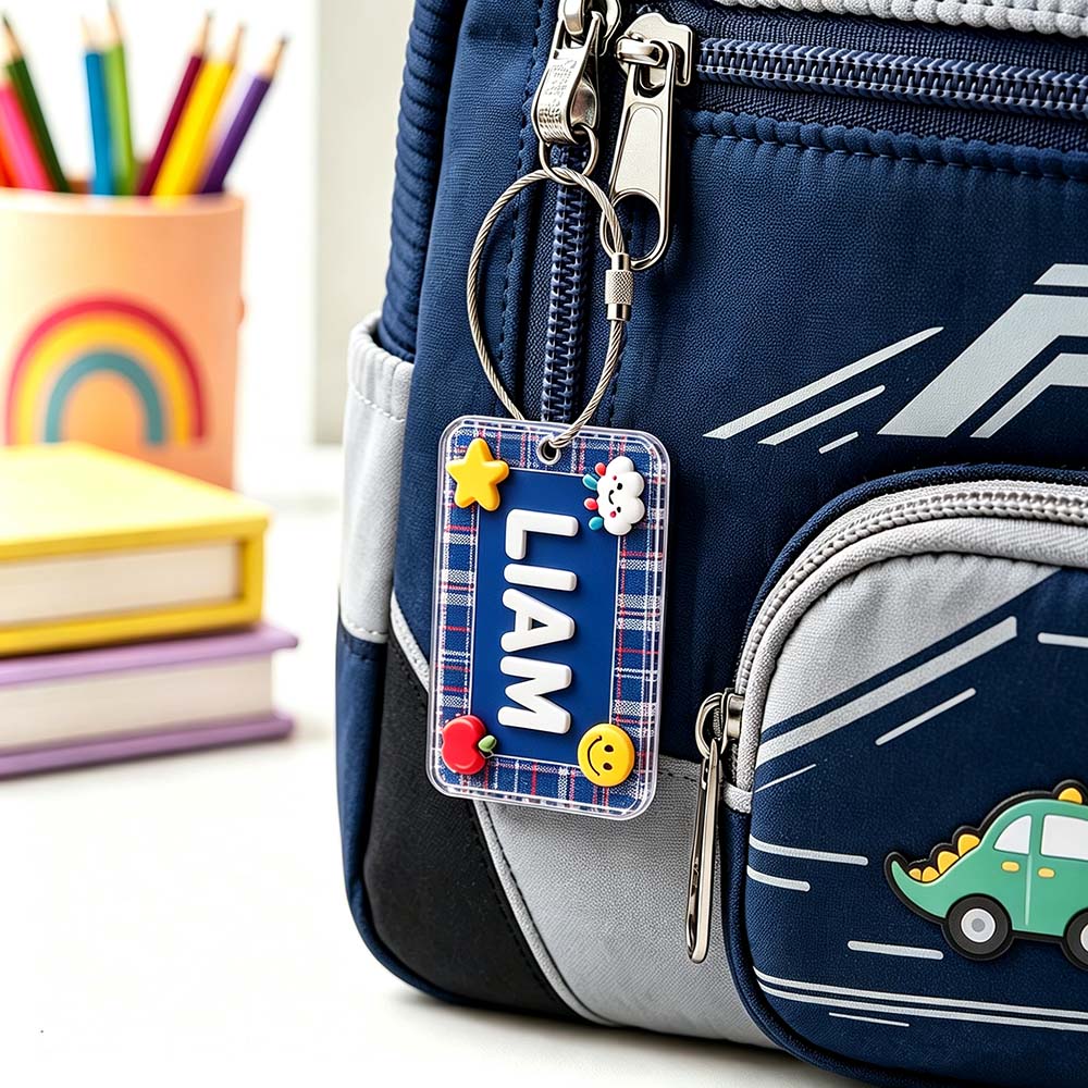 Personalized Kids Name Tag With Emergency Contact Info | CWGift104