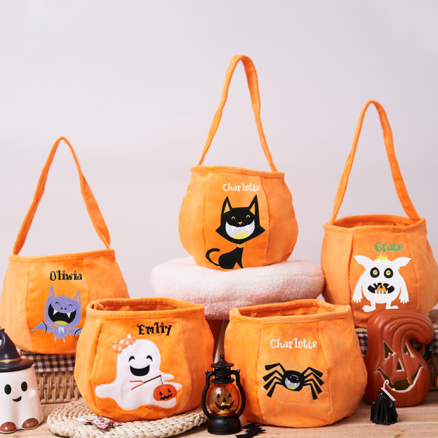 Personalized Embroidery Halloween Bucket | CWHalloween09
