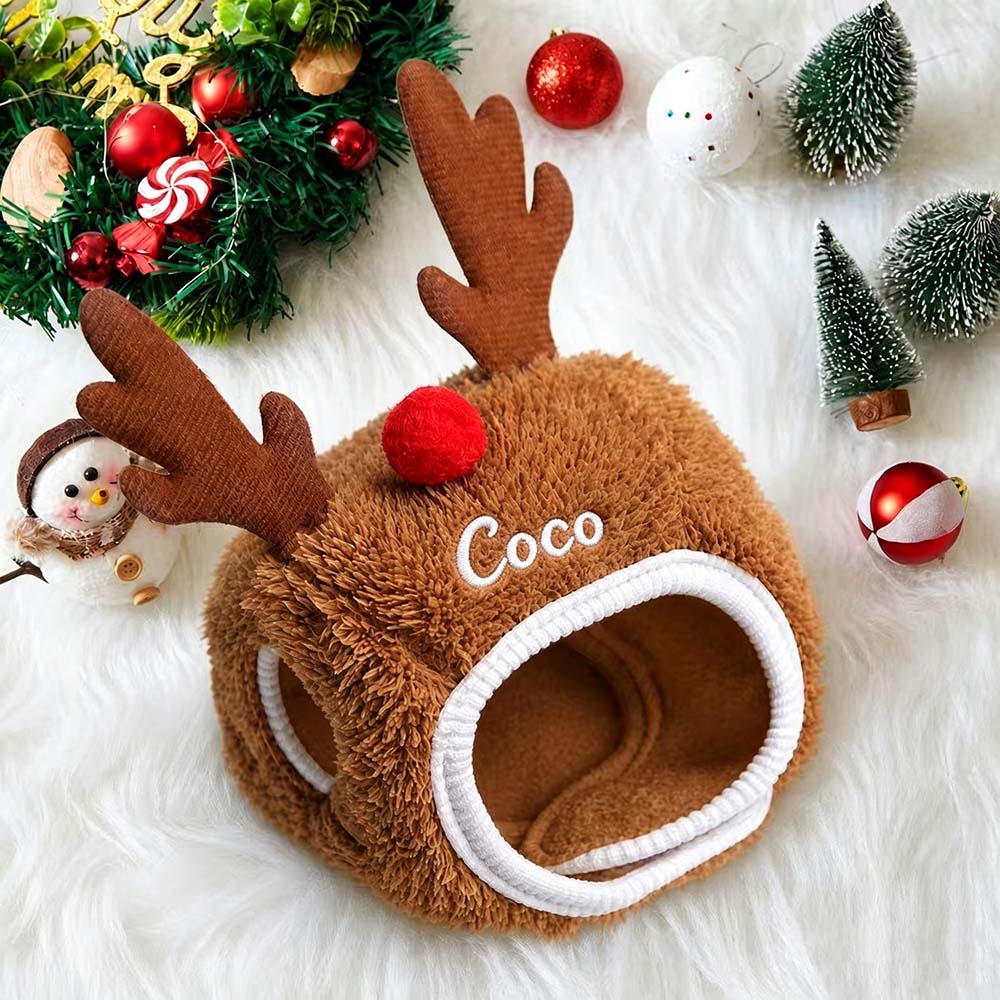 Personalized Embroidered Christmas Pets Hat | MCGift410