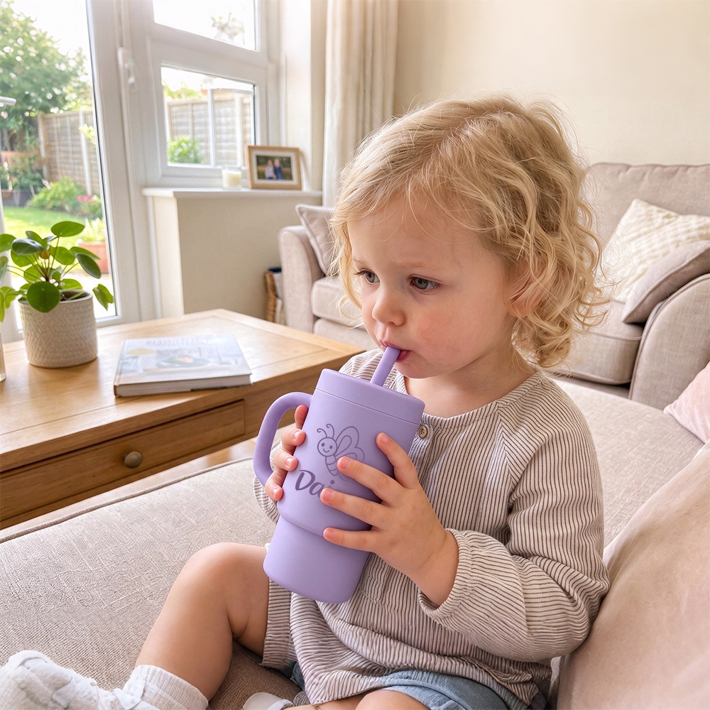Personalised 10oz Stainless Steel Sippy Cup for Kids | KidCup10