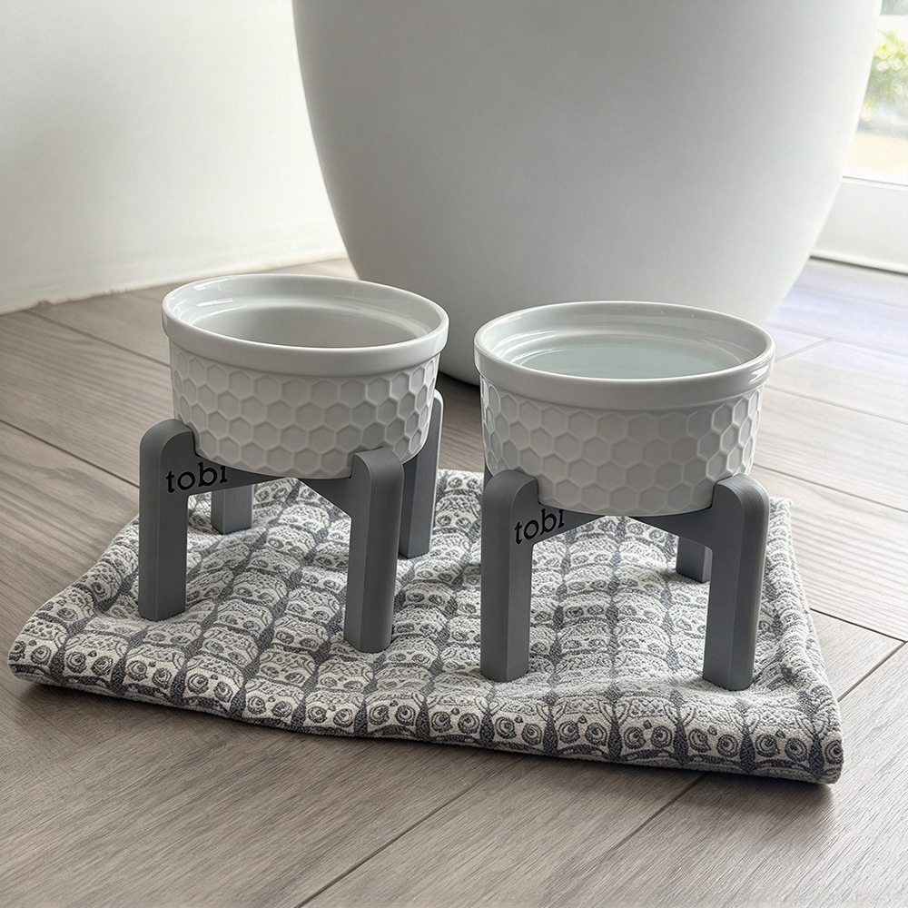 Personalized 3D Printed Pet Elevated Bowl Stand | BKPet653