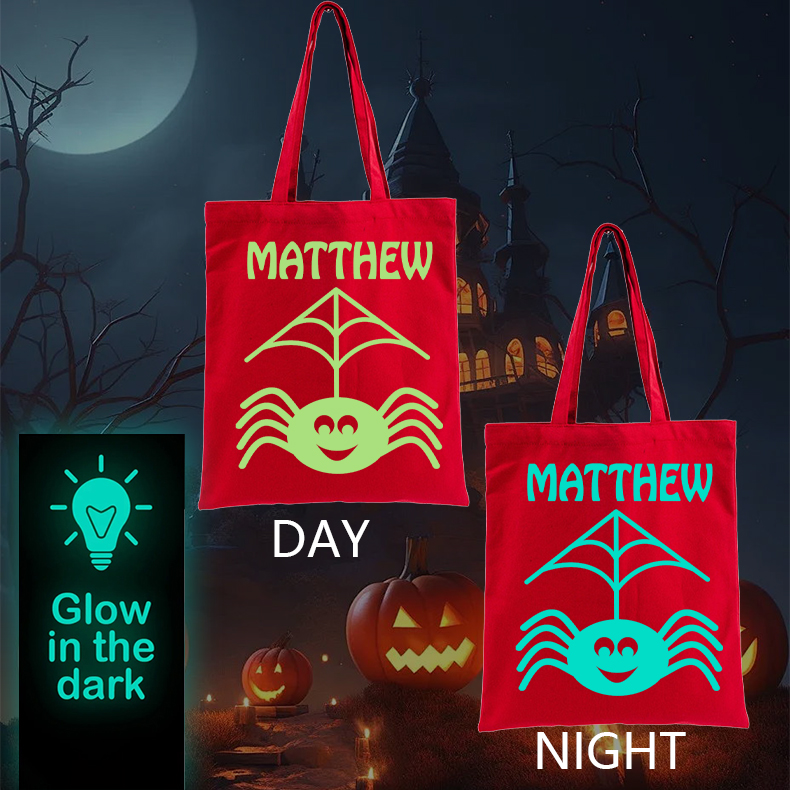 Personalized Glow In The Dark Halloween Treat Bag | MCGift32