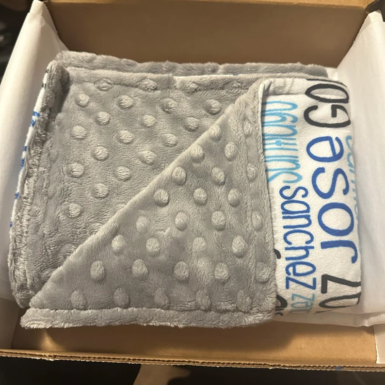 Personalized Double Layers Minkey Dimple Dot Warm Blanket | CWMinky01