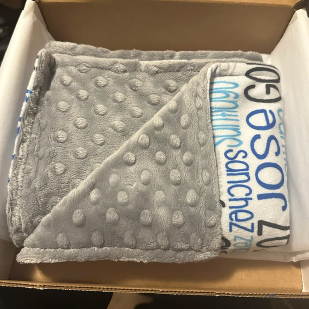 Personalized Double Layers Minkey Dimple Dot Warm Blanket | CWMinky01