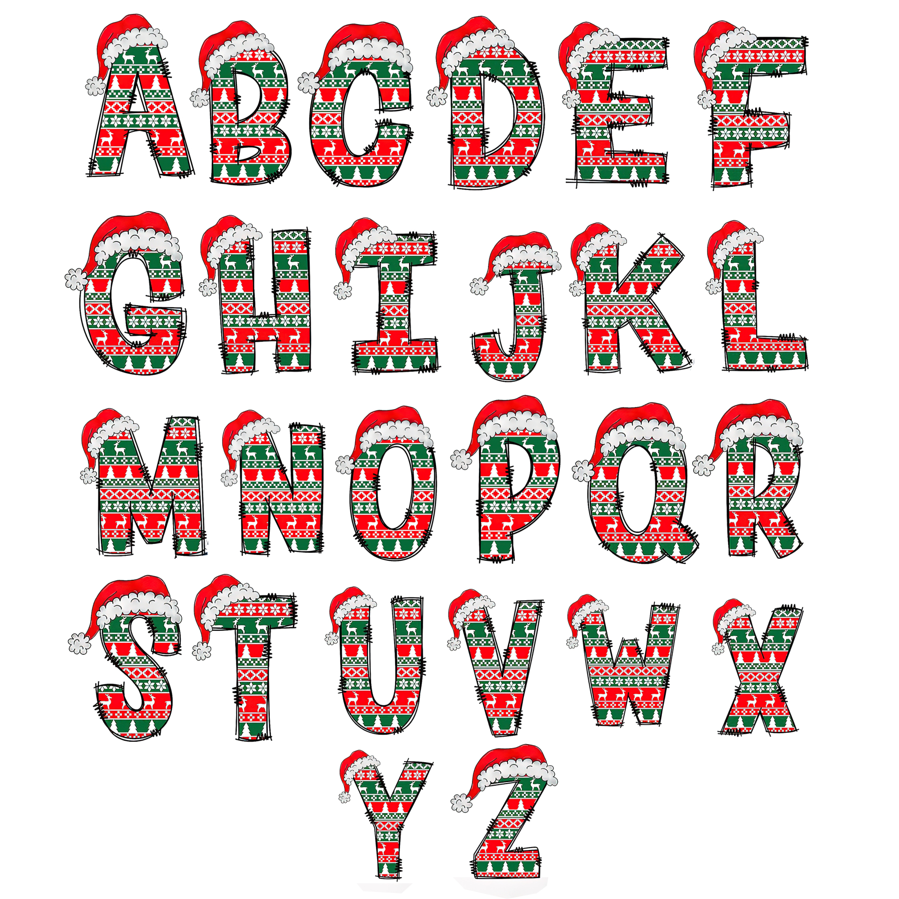 Personalized Name & Initial Christmas Gift Sack | MCGift63