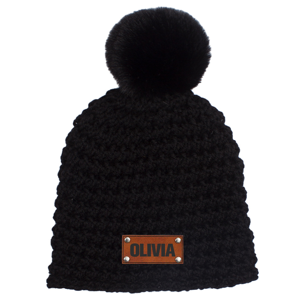 Personalized Embroidery Kid Colorful Pom Pom Hat | HSKid49