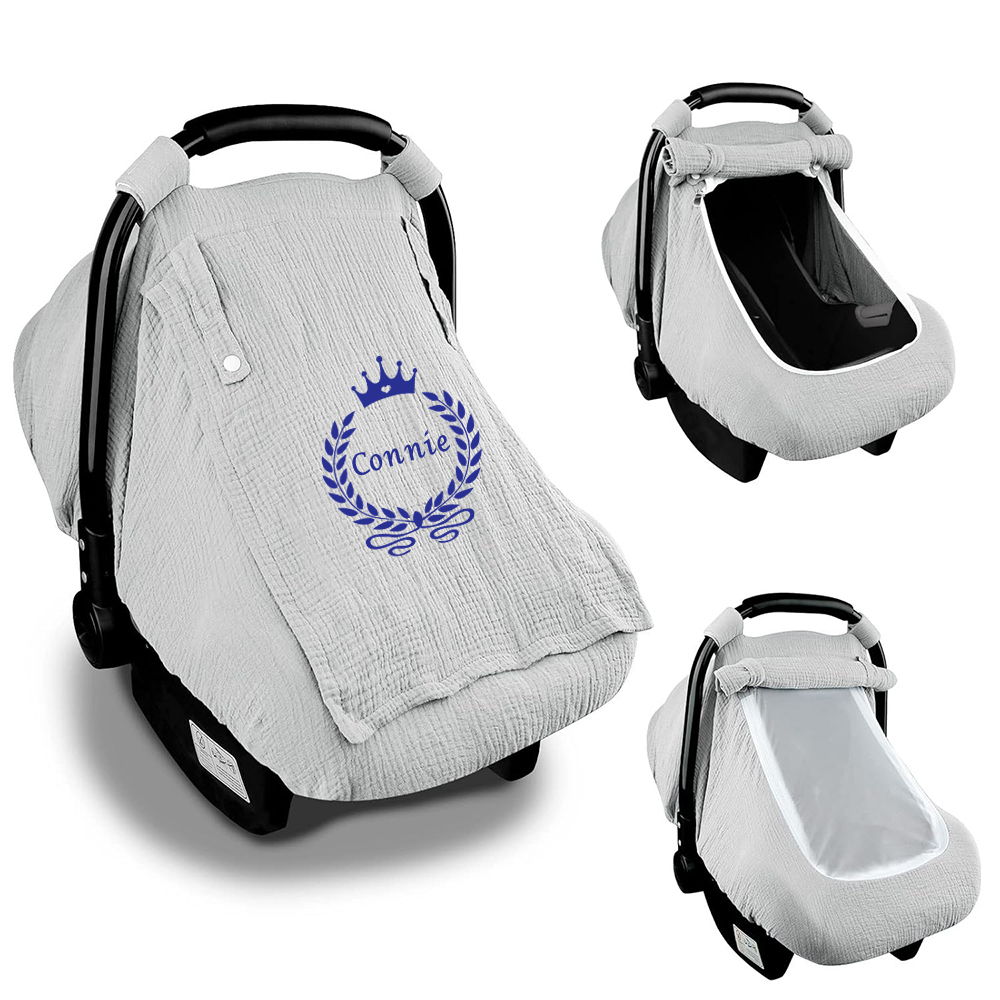 PersonalizedMuslin Car Seat Covers for Babies | CWBaby62