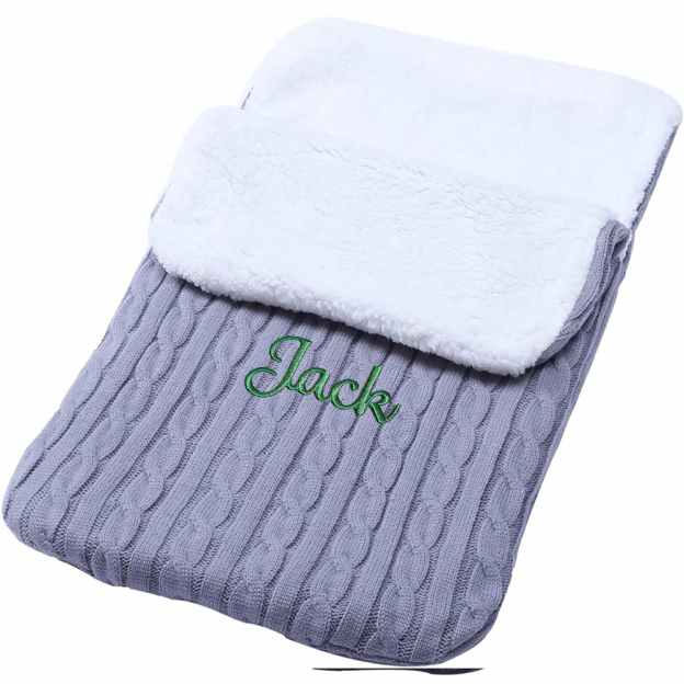 Personalized Embroidery Sherpa Sleeping Bag for Babies | CWBaby93