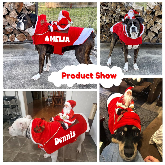 Personalized Christmas Santa Pet Riding Clothes | BKPet96