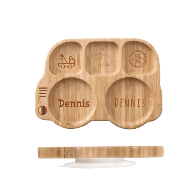Personalised Baby Bamboo Plate Set | CWBaby19