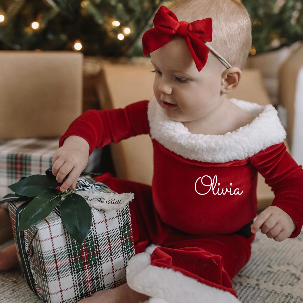 Personalized Kid Christmas Santa Claus Outfit | MCGift94