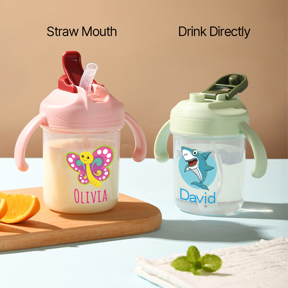 Personalized BPA Free 10oz Mini Portable Water Bottle With Straw | YouBottle70