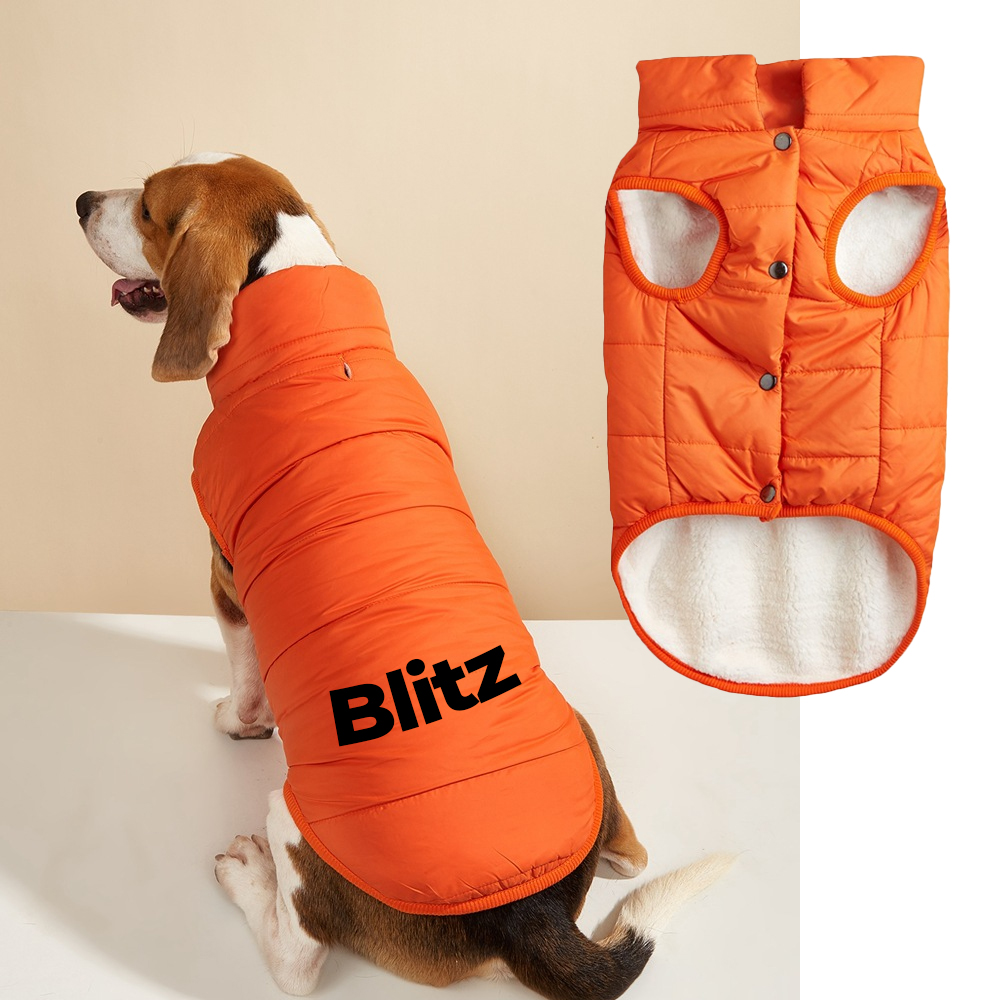Personalized Pets Warm Puffer Vest | BKPet148