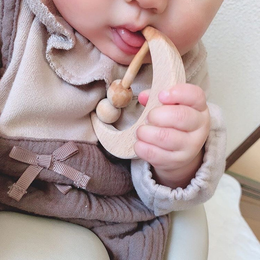 Personalized Baby Wooden Lovely Shape Rattle | CWBaby153