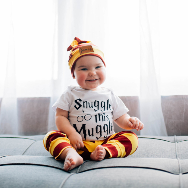 Personalized Baby Snuggle This Muggle 3 Piece Outfit Set | CWBaby169