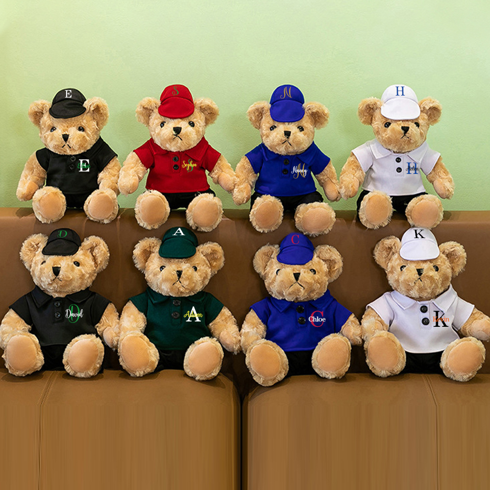 Personalized Kids Monogram Plush Teddy Bear Toy | CWToy111