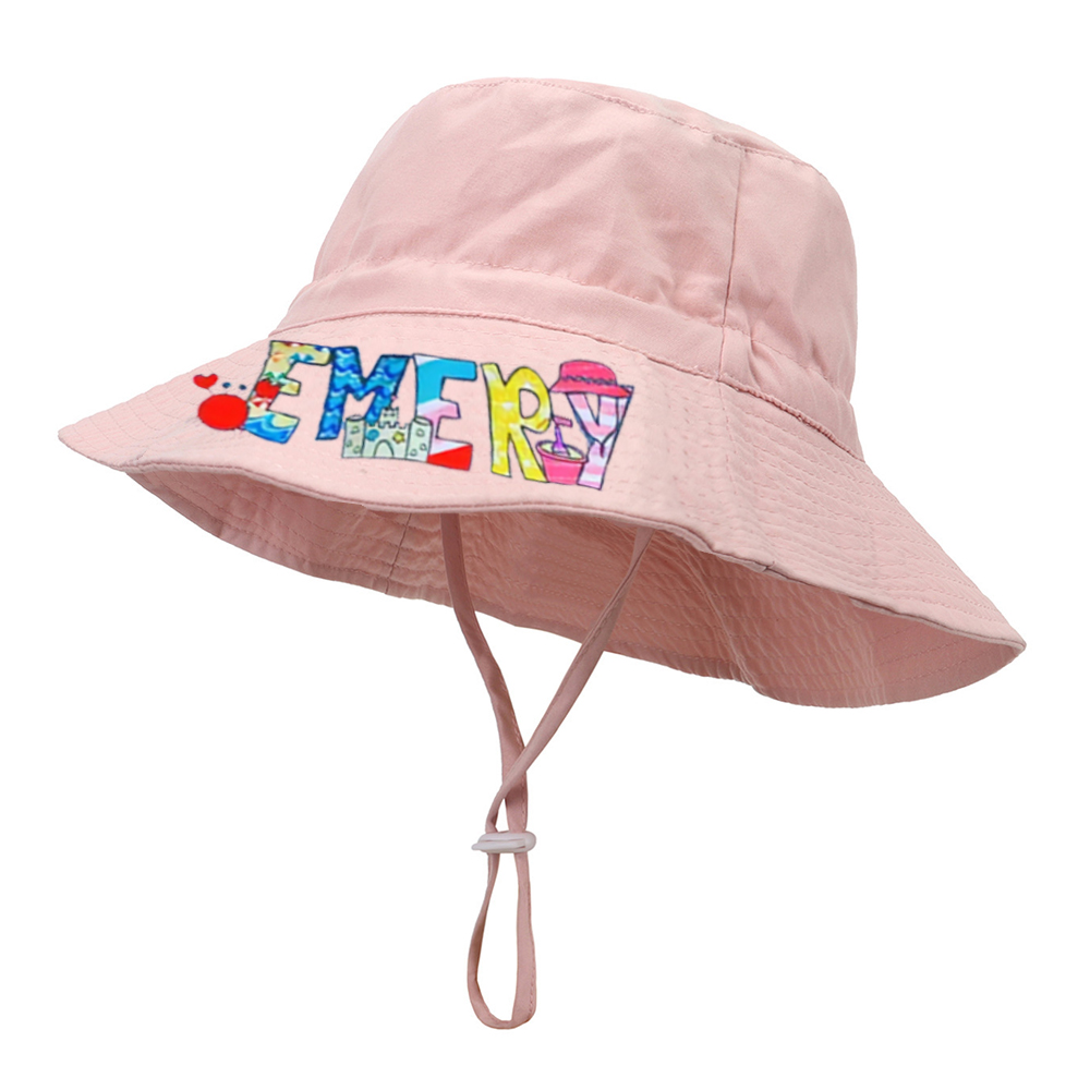 Personalized Lovely Summer Sun Protection Bucket Hat | CWBeach159