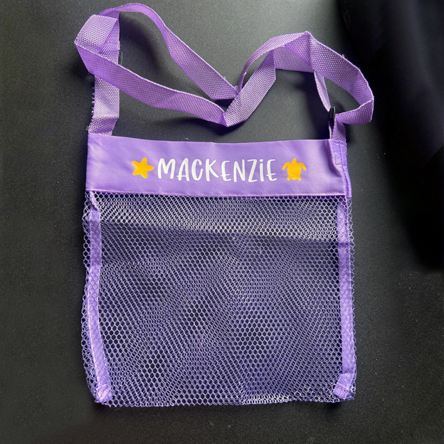 Personalized Lovely Seashell Mesh Beach Bag | CWBeach0201