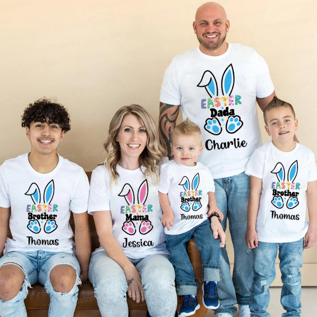Personalized Family Happy Easter Matching Shirt | CWEaster55