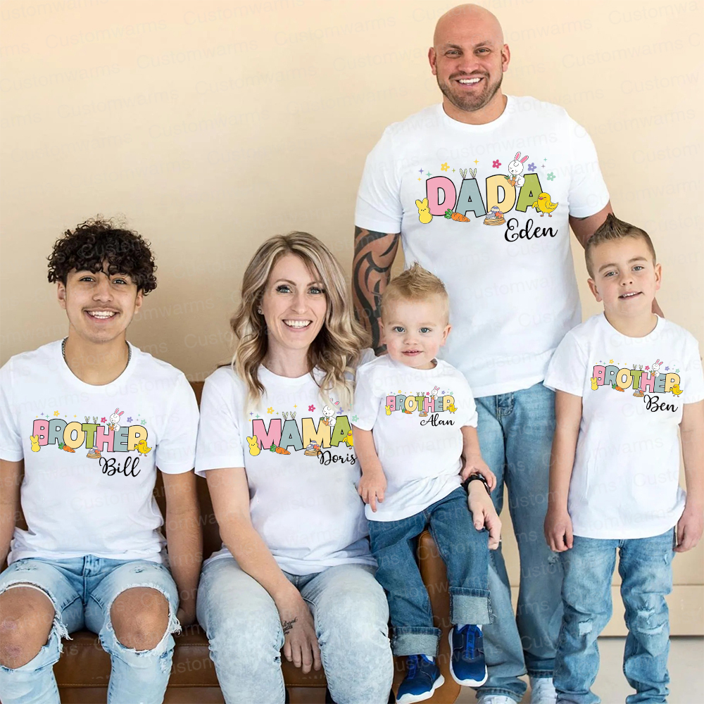 Personalized Family Happy Easter Matching Shirt | CWEaster56