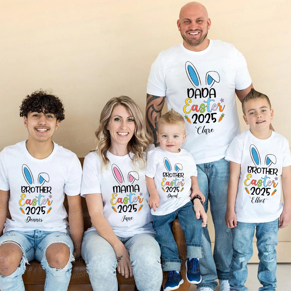 Personalized Family Happy Easter Matching Shirt | CWEaster57