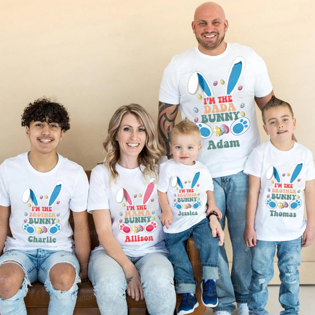 Personalized Family Happy Easter Matching Shirt | CWEaster59
