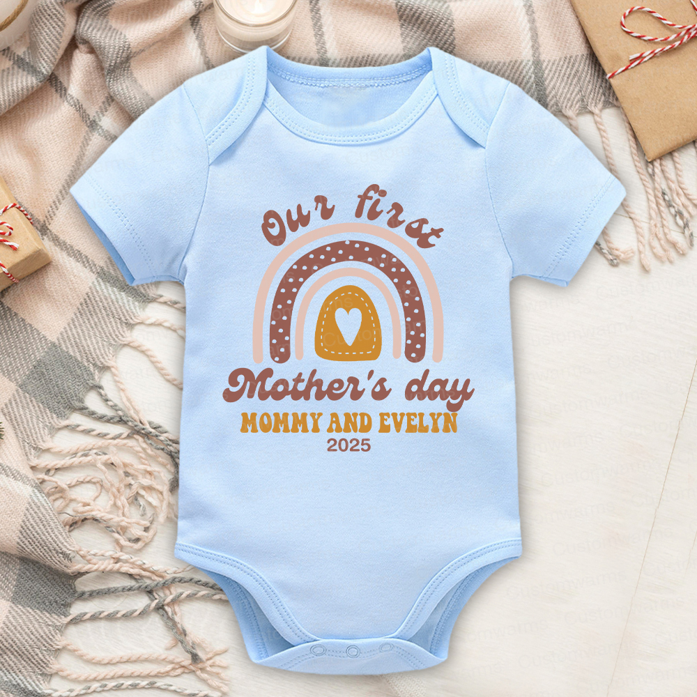 Personalized First Mother's Day Mommy and Baby Outfit | CWFamily31
