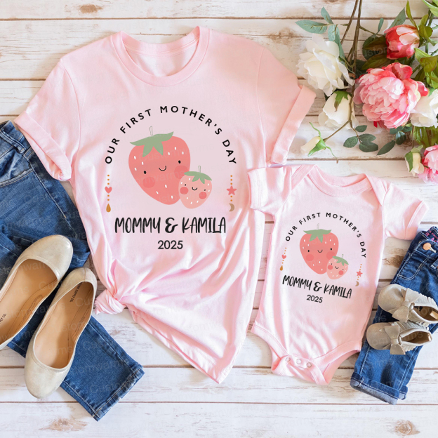 Personalized First Mother's Day Mommy and Baby Outfit | CWFamily18