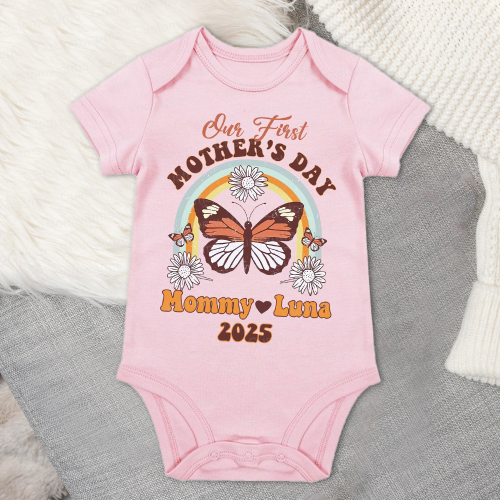 Personalized First Mother's Day Mommy and Baby Outfit | CWFamily34