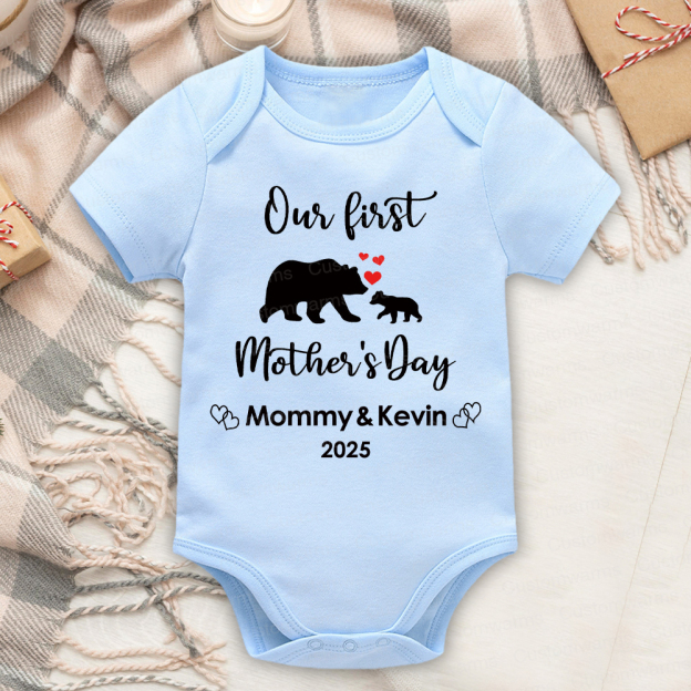 Personalized First Mother's Day Mommy and Baby Outfit | CWFamily19