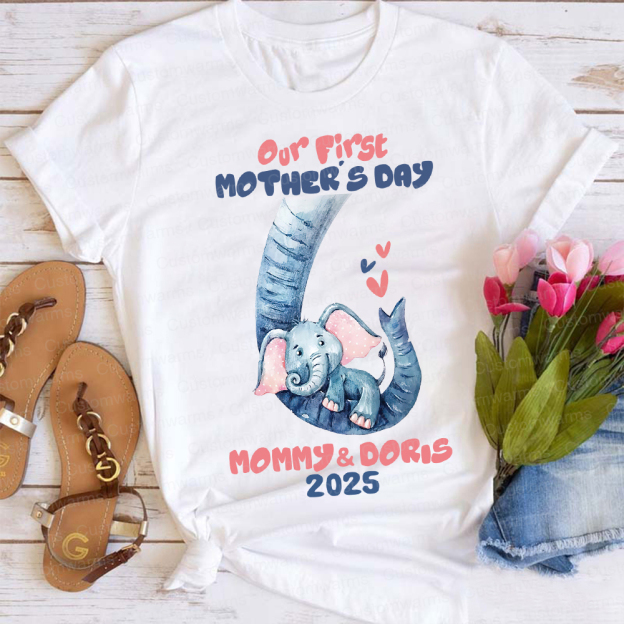 Personalized First Mother's Day Mommy and Baby Outfit | CWFamily35