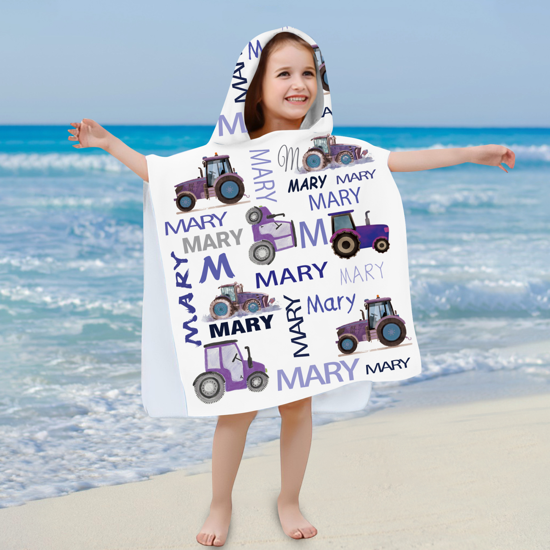 Personalized Hooded Beach Towel for Summer & Beach | CWHTowel07