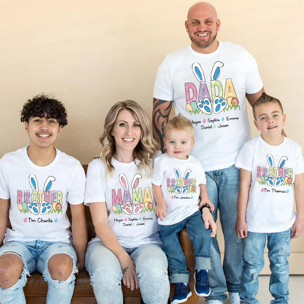 Personalized Family Happy Easter Matching Shirt | CWEaster64