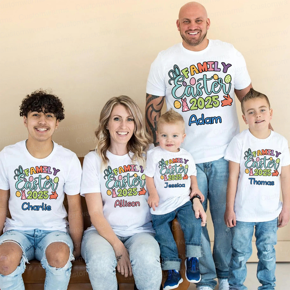 Personalized Family Happy Easter Matching Shirt | CWEaster65
