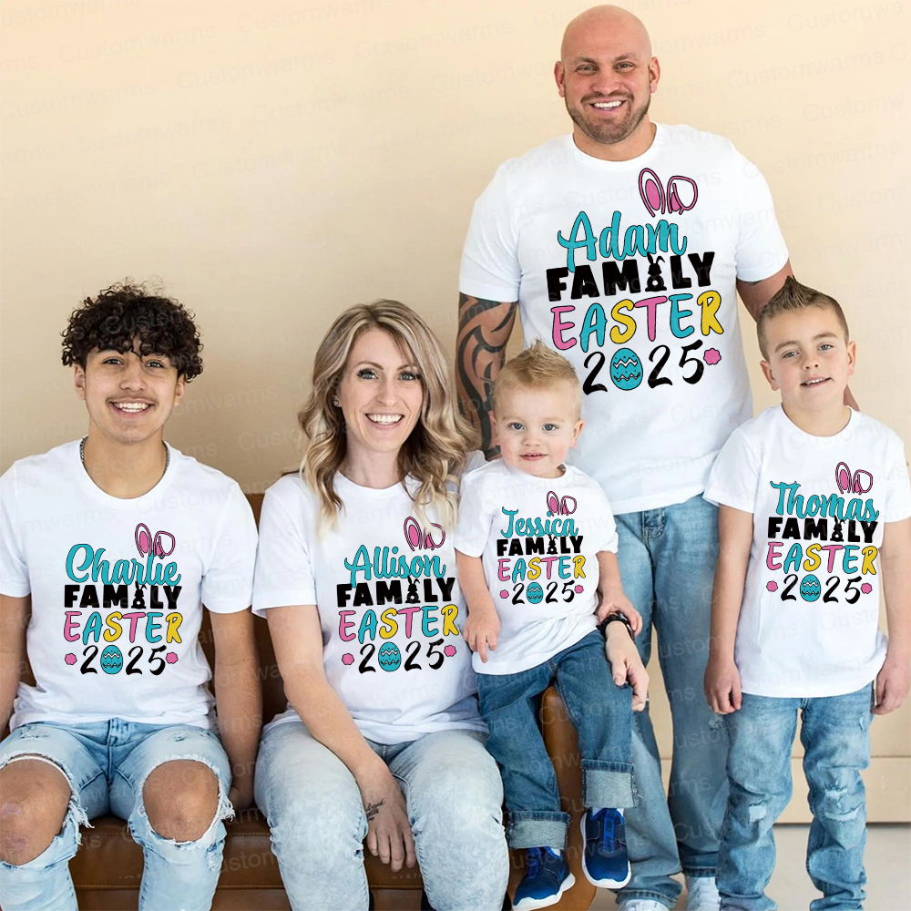 Personalized Family Happy Easter Matching Shirt | CWEaster66