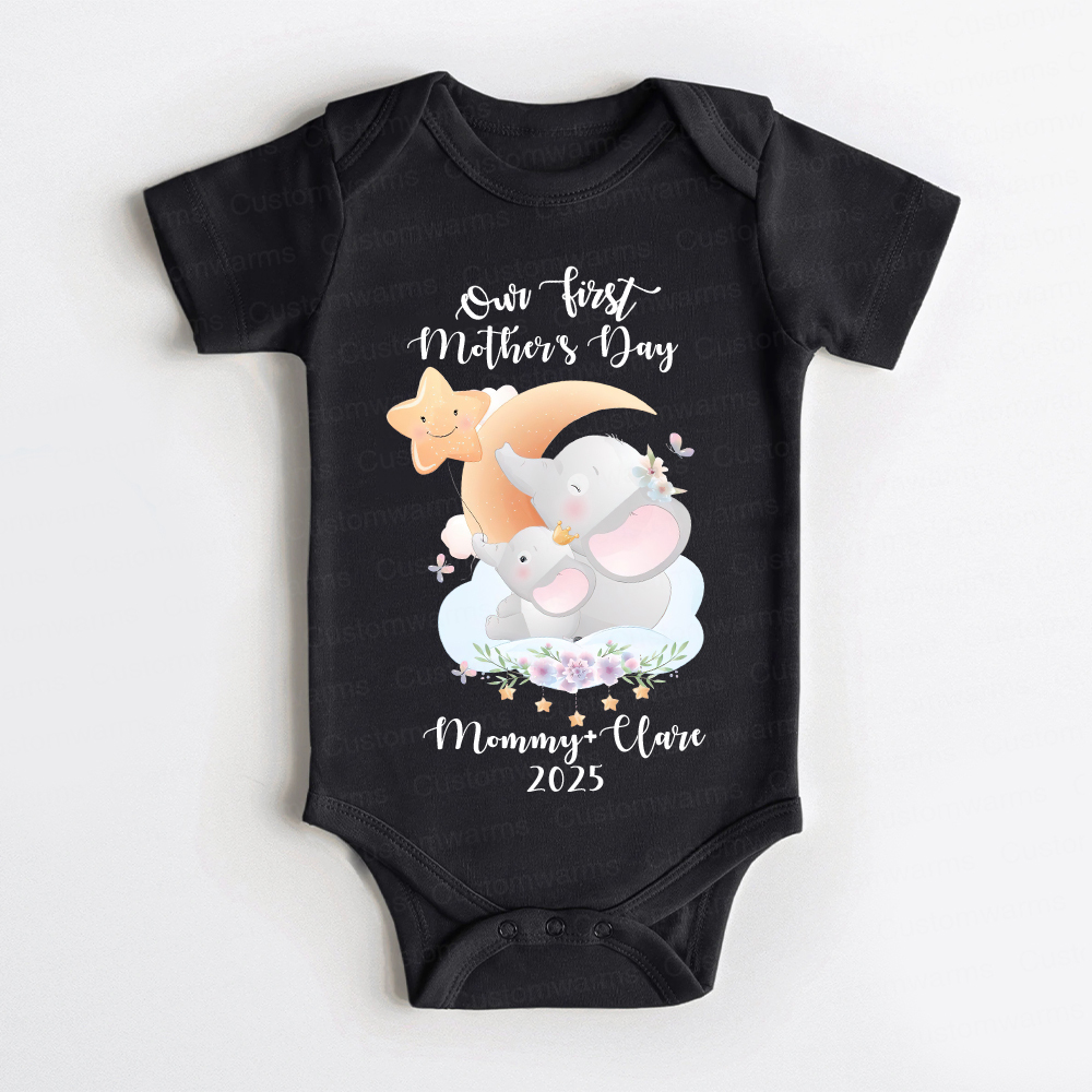 Personalized First Mother's Day Mommy and Baby Outfit | CWFamily41