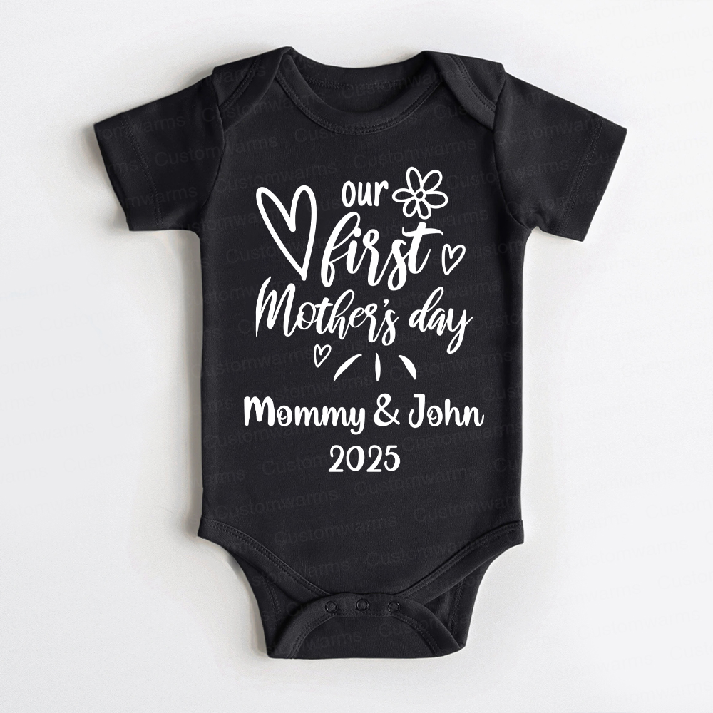 Personalized First Mother's Day Mommy and Baby Outfit | CWFamily45