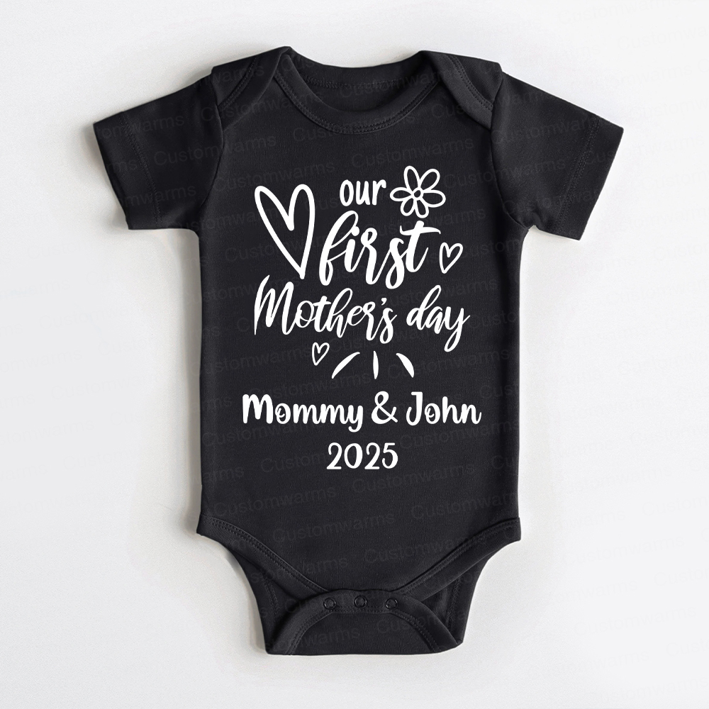 Personalized First Mother's Day Mommy and Baby Outfit | CWFamily45