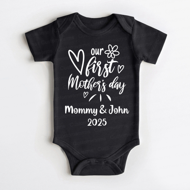 Personalized First Mother's Day Mommy and Baby Outfit | CWFamily45