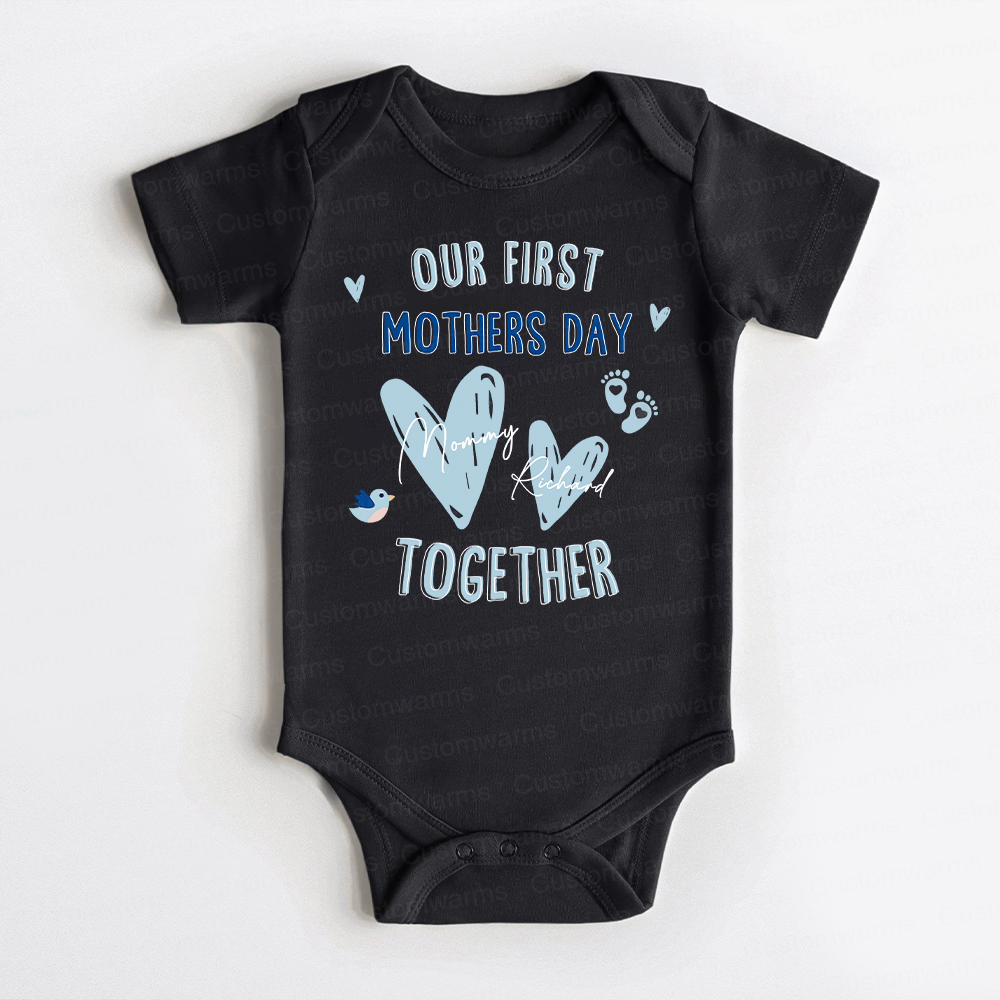 Personalized First Mother's Day Mommy and Baby Outfit | CWFamily47