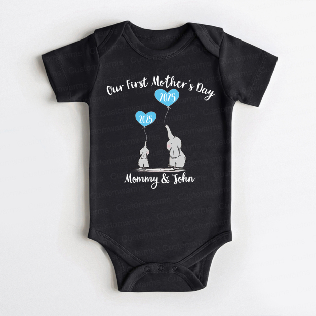 Personalized First Mother's Day Mommy and Baby Outfit | CWFamily48