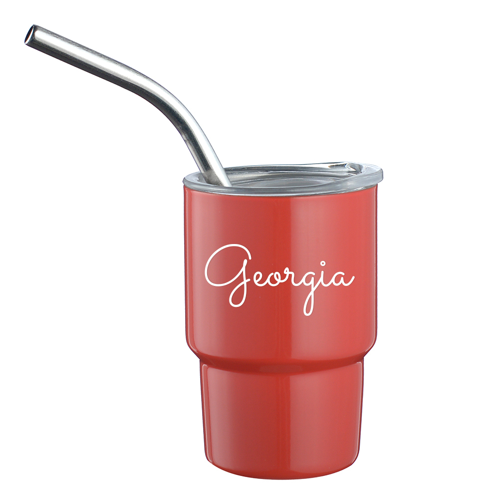 Personalised 3oz Stainless Steel Sippy Mini Tumbler | KidCup09