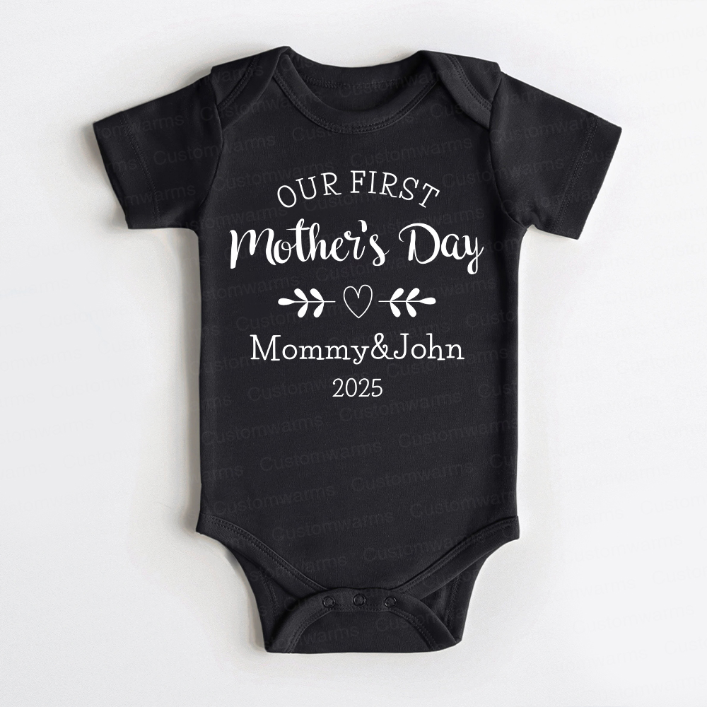 Personalized First Mother's Day Mommy and Baby Outfit | CWFamily50