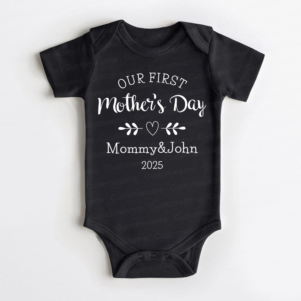 Personalized First Mother's Day Mommy and Baby Outfit | CWFamily50