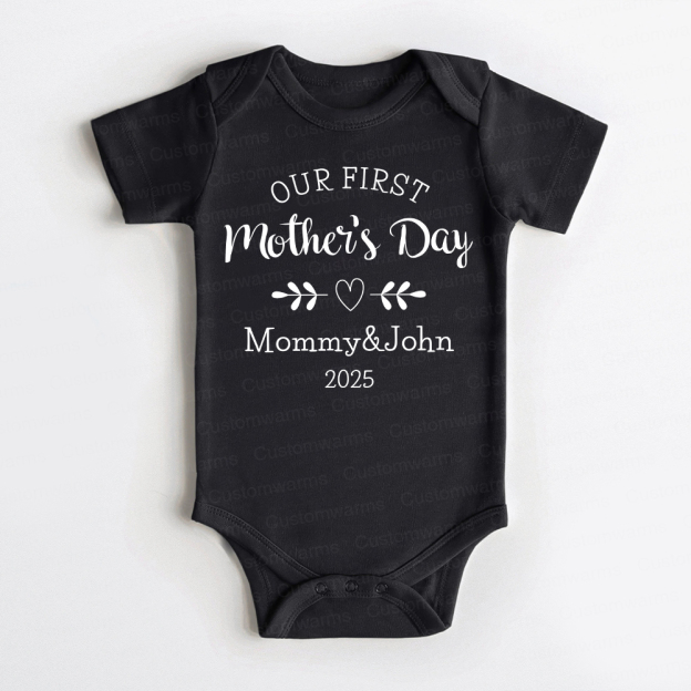 Personalized First Mother's Day Mommy and Baby Outfit | CWFamily50