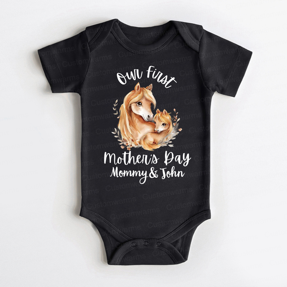 Personalized First Mother's Day Mommy and Baby Outfit | CWFamily51