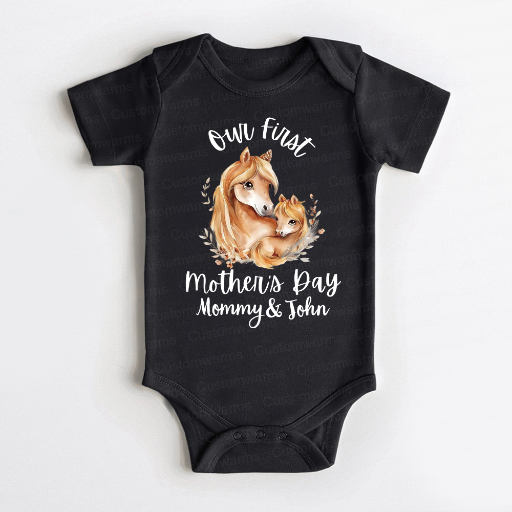 Personalized First Mother's Day Mommy and Baby Outfit | CWFamily51